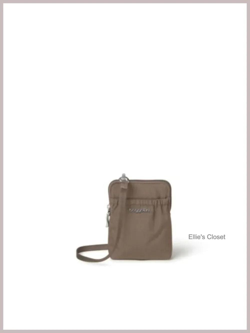 RFID Blocking Nylon Crossbody Travel Pouch with Adjustable Strap